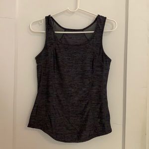 Lululemon Heather Grey Tank w/ sheer shoulders